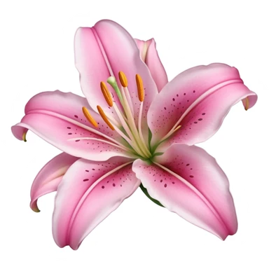 Pink lily flower sticker