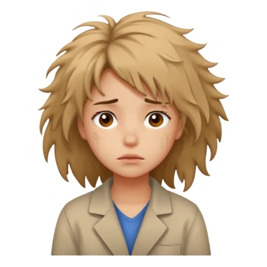 Tired girl after studying  sticker