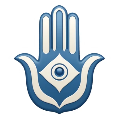 A very simple all-white hamsa emoji sticker