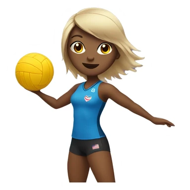 summer olympics girl playing volleyball sticker