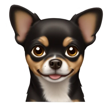 Half Black brown chihuahua girl sticker