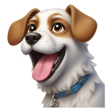 Dog with a kiss  sticker