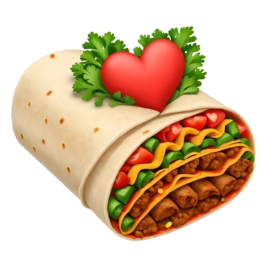 valentinethemed burrito sticker