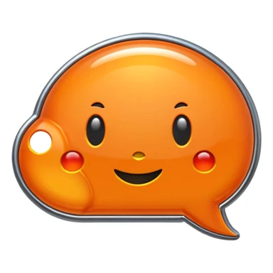 Orange chat bubble, CNC controller inside sticker