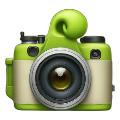 camera with shrek ears sticker