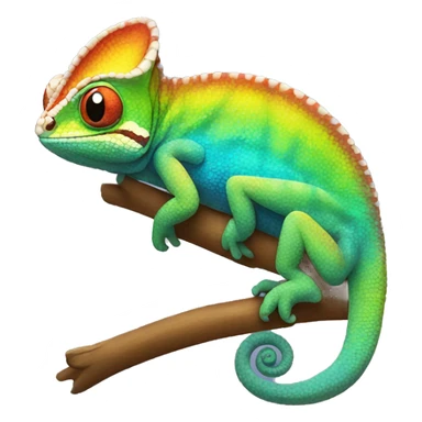 Rainbow Chameleon sticker