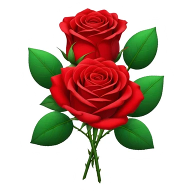 Generate a red rose bouquet sticker