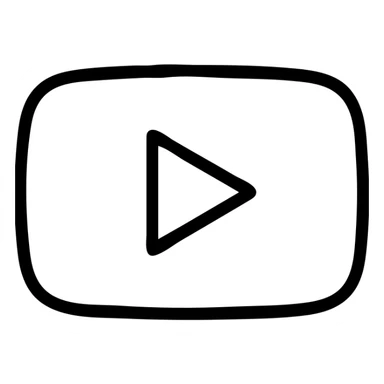 YouTube logo outlined icon sticker