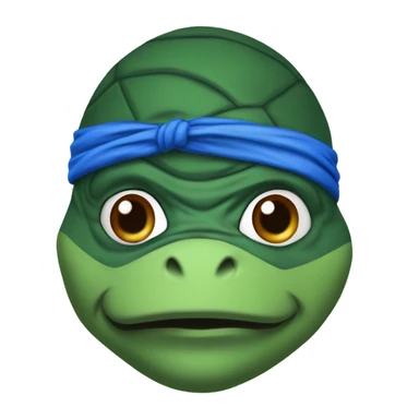 Teenage mutant ninja turtle head with blue bandana sticker