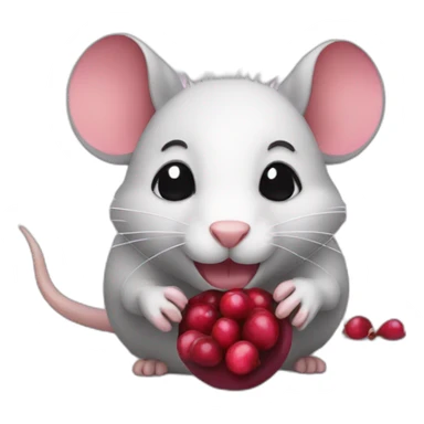 Rat-with-cranberry-in-paws sticker