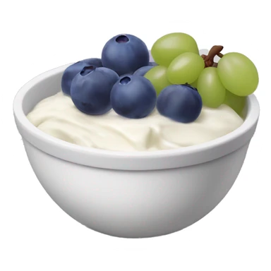 yoghurt bowl with grapes and blueberries sticker