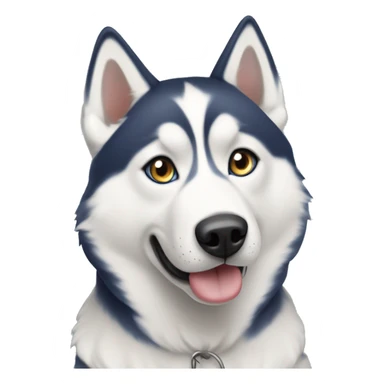 Husky with heterochromia eyes￼ sticker