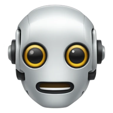 cute head shot robot sticker