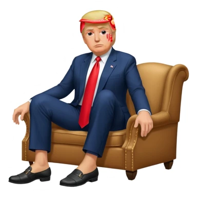 Trump with feet on him  sticker