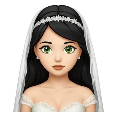 black haired green eyes plump lips nicole peltz at wedding sticker