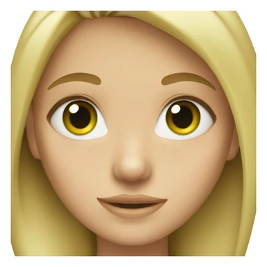 girl with blonde hair and green eyes sticker