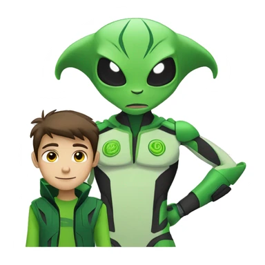 ben 10 with alien sticker