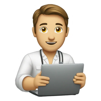 a trader who trades on a computer   sticker