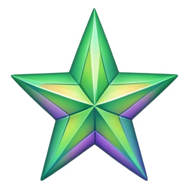 Star colored starbucks green, no face sticker