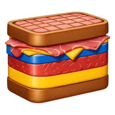  spam meat mondrian style painting sticker