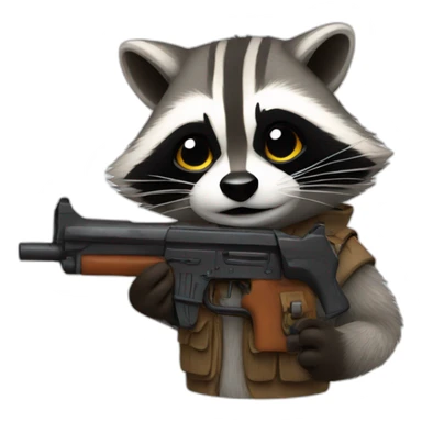 Raccoon-with-a-gun sticker