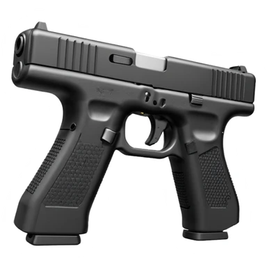 Glock 17 with an extended magazine and a clear legible engraving "N Block 17" sticker