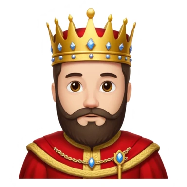 bearded  uncrowned king  red  ROYAL outfit sticker