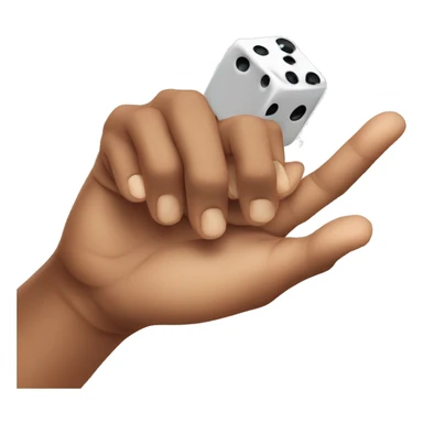 hand tossing dice sticker