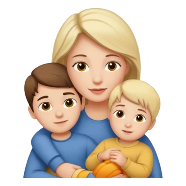 A girl who moved from Siberia to the south, where it is very warm and sunny. She has a baby boy who is 3 years old and a husband. sticker