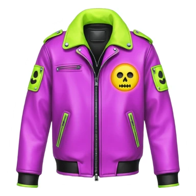neon color Russian underground fashion jacket sticker