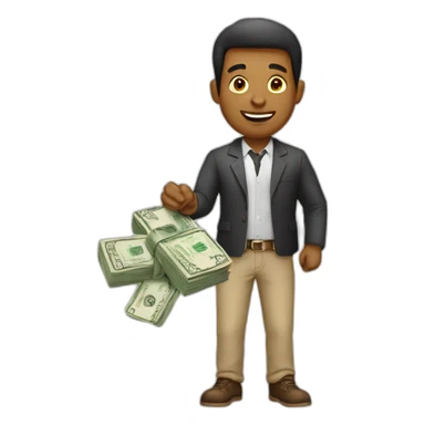 guy with money sticker