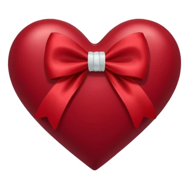  Red Maroon heart with white bow sticker