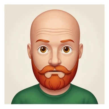 Bald 45year old Irish man with red beard  sticker