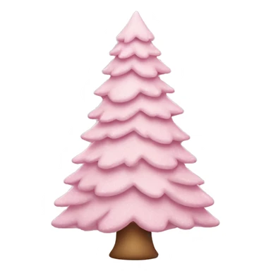 pastel pink christmas tree sticker