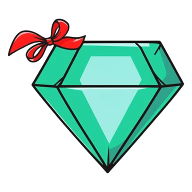 diamond with ribbon sticker