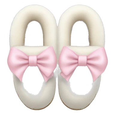White Ugg slippers light pink bows  sticker