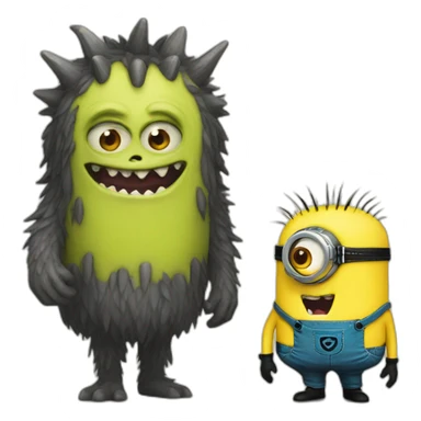 monster + minion sticker