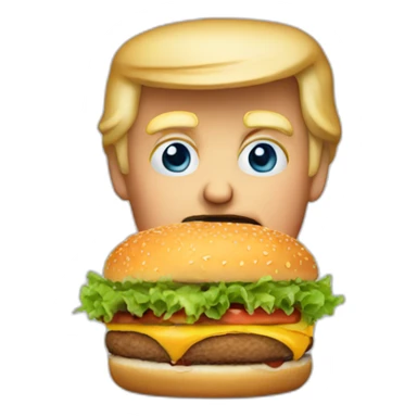 Donald trump who eat burger sticker