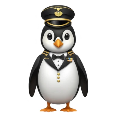 penguin soldier with a monacle sticker
