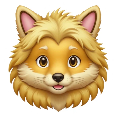 blonde hair animal sticker