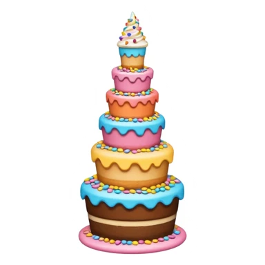 A whimsical tower of mixed treats sticker