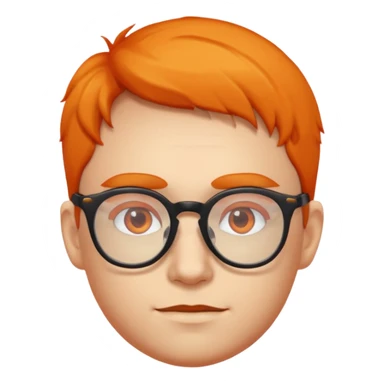 simple orange blend glasses only sticker