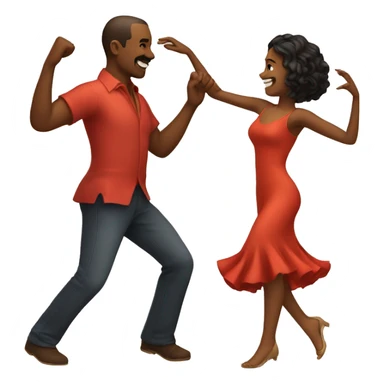 a couple dancing salsa sticker