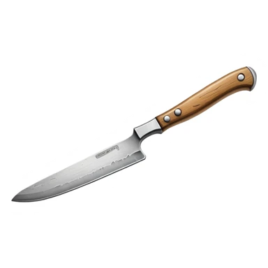 butter knife with wooden handle sticker
