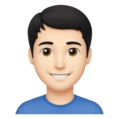 Joven blanco de buena parecencia cabello negro sticker