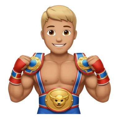  professional-wrestling with champions belt sticker