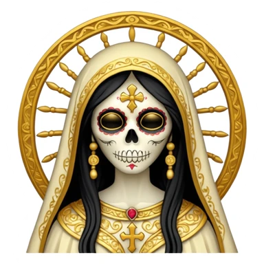 la santa muerte gold sticker