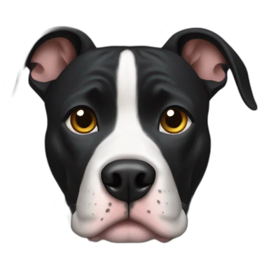 black pitbull with cropped ears sticker