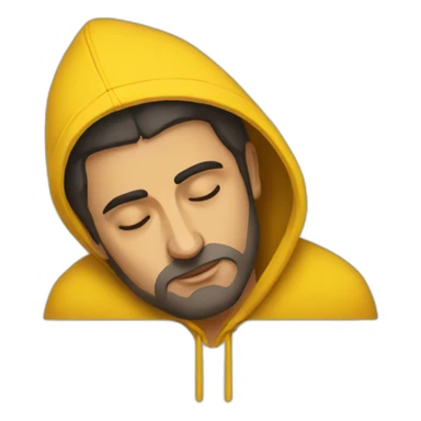Armenian men  with yellow hoodie sleeping sticker