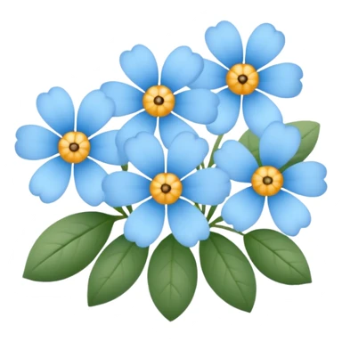 light blue small flowers cute  sticker